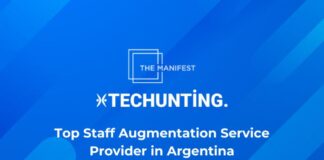 Techunting Named #1 Staff Augmentation Service in Argentina blue techunting top staff augmentation banner