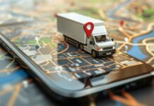 How GPS Technology is Revolutionizing Cross-Country Moving small truck on smart phone showing GPS technology