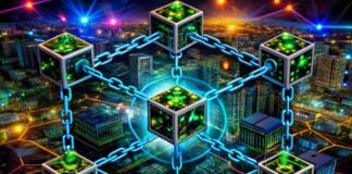 Blockchain and Web3: The Building Blocks of a Decentralized Internet Graphic of blocks connected by chains to show blockchain and Web3