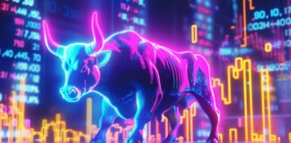 Are You Ready for The Upcoming Crypto Bull Market? #D graphic of financial neon crypto bull market