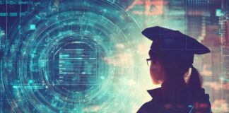 10 Things You Can Do with a Degree in Cyber Security Graduate of a degree in cyber security in front of a digital screen