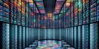 Data Centralization: The Future of Efficient Business Management colorful server room demonstrating efficient business management