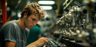 Benefits of E-Commerce for Industrial Parts Suppliers Engineer working with industrial parts