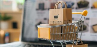 How To Maintain Balance Between Costs and Earned Profit in E-commerce small cart with boxes on laptop to show how to maintain balance with costs and profit