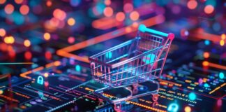 How to Optimize Magento for Peak E-Commerce Performance shopping cart on vibrant circuit board to optimize magento