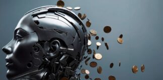 AI in Finance: It’s NOT About Cutting Costs but Maximizing Potential Robot with bitcoin, to mean AI in finance