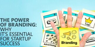 The Power of Branding: Why It’s Essential for Startup Success the power of branding with a human hand holding a sticky note with the word branding on it