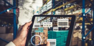 Custom Supply Chain Software for Enhancing Operational Efficiency tablet showing supply chain sotware