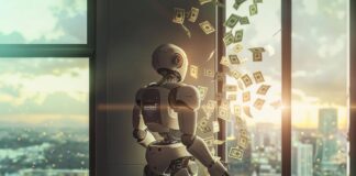 Trust is the Linchpin to Enterprise AI Success and ROI Enterprise AI success and ROI with robot and money in office