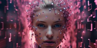 Health by Design: How Femtech is Tailoring Innovation for Real Women Woman's face with tech graphics for Femtech