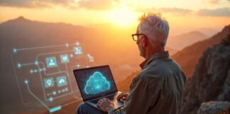 SaaS Growth: Data Collection Powers Product Development & Customer Retention Man using tablet to show Saas growth