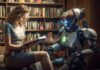 How Advanced Tech and AI Transform Education and Academic Integrity AI bot helping woman learn with academic integrity