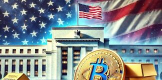 One Passive Income Idea to Help You Increase Your Wealth in 2025 Bitcoins in front of government building earning passive income