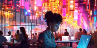 Digital Marketing and e-Commerce Marketing: Get Ahead of Competition woman using digital and e-commerce marketing on laptop