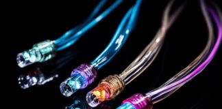 Does the Length of the Ethernet Cable Affect Internet Speed? Four lighted ethernet cables