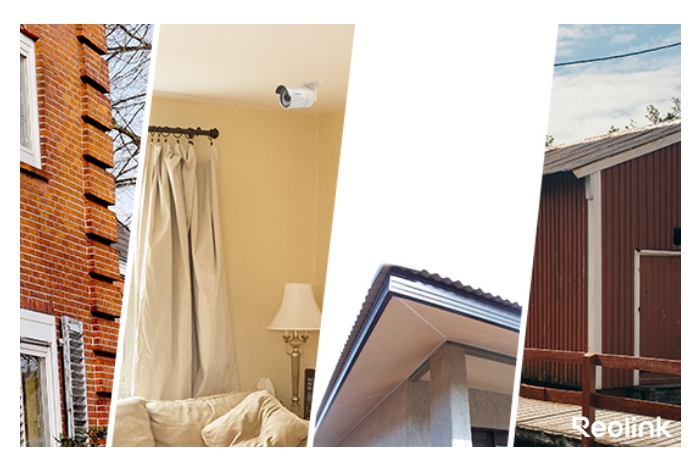 security camera placement inside and outside a home