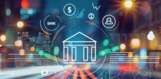 Cutting-Edge Open Banking Companies That Should Be on Your Radar graphic of open banking with lights and icons