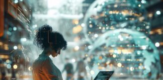 The Core Principles of Digital Transformation woman on laptop using principles of digital transformation