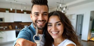Real Estate Websites Secret: How AI Helps You Find Your Dream House Family showcasing their home they purchased from real estate websites.