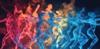 Top 10 Features To Look in a Dance Studio Management Software colorful digital figures of woman dancing with dance studio management software