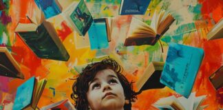 The Power of AI Answer Generators Child surrounded by books created by AI answer generator