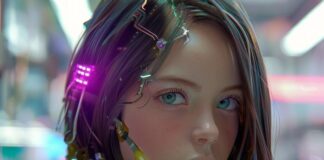 AmigoChat’s AI Character Chat Futuristic female from an AI character chat