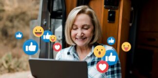 The Role of Melbourne Video Production in Facebook Advertising Success woman using Facebook advertising on laptop