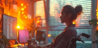 How to Make Your Website Inclusive with Accessibility Testing Woman in wheelchair working on website with accessibility testing