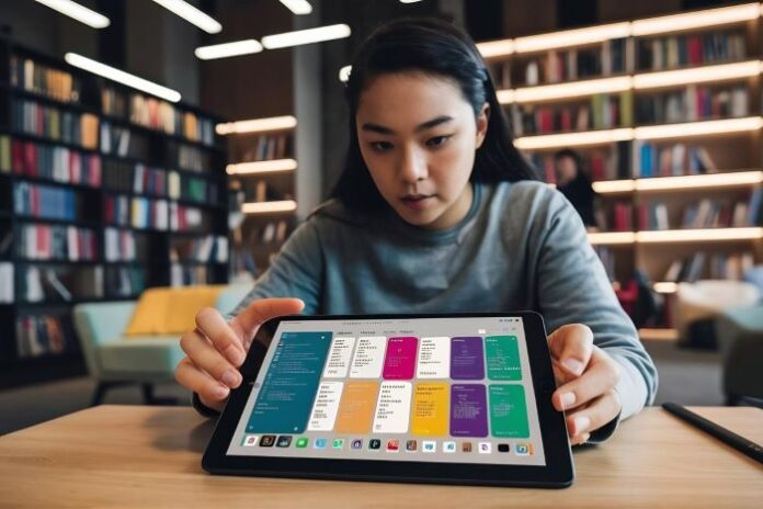 student using best iPad apps for learning