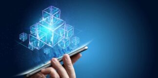 Digital Currency: Secure Solution for Cross-Border E-Commerce Payments digital currency and blockchain symbol floating over a smartphone