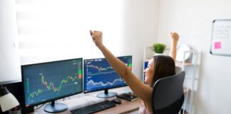 Mobile Proxies for Crypto: Boost Your Trading Boost your trading with Woman at computer with financial graphs