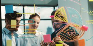 The Future of Work: All-Encompassing AI for Every Department modern office with workers showing the future of work