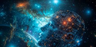 Neuromorphic Computing Reaches Critical Juncture in Advancing AI neuromorphic computing shown with a robot head and brain with bright lights