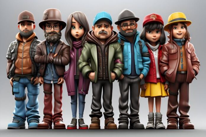 7 Unique AI characters in a row