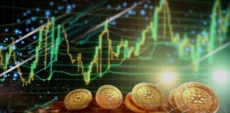 Understanding the 4-Year Cryptocurrency Cycle: Guide to Market Trends the 4-year cryptocurrency cycle shown with lighted graph and bitcoins