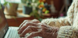 Simple Ways for Seniors to Avoid Internet Scams Elderly woman on laptop avoiding internet scams