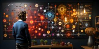 How Agentic AI is Revolutionizing Knowledge Management knowledge management shown with man in front of bright lights