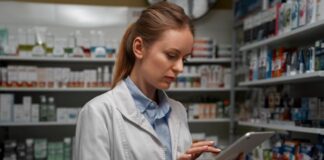 Pharmacy Inventory Management System: The Future of Efficient Healthcare  pharmacist using table to assess pharmacy inventory