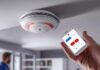 Photoelectric Smoke Alarms – A Must for Every Home woman holding remote to photoelectric smoke alarms