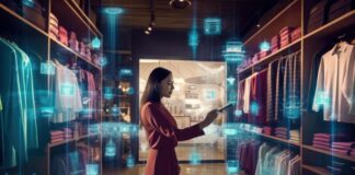 Separating Tech Fads from Real Retail Innovation woman in store using retail innovation selecting items