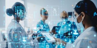 Technological Revolution in Healthcare: A Deep Dive tech revolution in healthcare shown with doctors with tech images in foreground