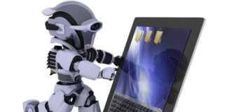 AI Can’t Sell – Only You Can. Stop Burning Leads with Bots AI can't sell - with a bot trying to use a tablet to do sales.