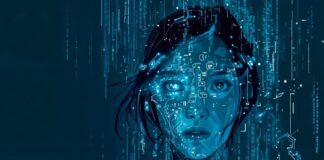 The Rise of Small AI Models: A Shift Towards Efficiency and Accessibility small AI models represented by digitized face in blue