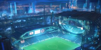 Transforming Sports Field Maintenance with Emerging Robotic Solutions view of a futuristic sports field