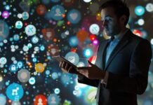 How Technology is Catapulting Top Brands to Revenue Heights Man using tablet to market top brands using tech