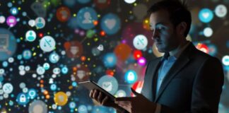 How Technology is Catapulting Top Brands to Revenue Heights Man using tablet to market top brands using tech