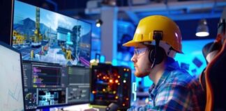 A Guide to Using Safety Management System Software engineer using safety management systems software in front of monitors