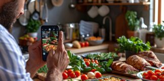 How to Promote Your Business on Instagram Like a Pro store owner promoting their business on Instagram, with food and smartphone