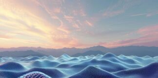 Guide to Thriving in the Evolving Digital Landscape Thrive in the digital landscape, shown with digital rendering of hills