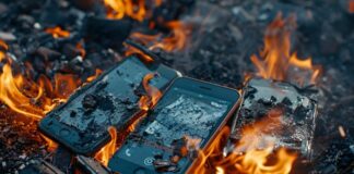 Essential Strategies for Cybersecurity Disaster Recovery Planning disaster recovery planning, shown with smartphones on fire